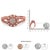 Early 21st Century 14K Rose Gold Plated .925 Sterling Silver 1/2 Cttw Pave Diamond Halo Cluster Split Shank Cocktail Ring (I-J Color, I1-I2 Clarity) - Size 7 For Sale - Image 5 of 5