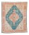 1920s Antique Oushak Medallion Hand-Knotted Rug - 7’10” X 9’3” For Sale