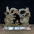 Chinese Vintage Chinese Bronze Dragon & Phoenix Sculpture – "Dragon and Phoenix Bring Auspiciousness" (龙凤呈祥) For Sale - Image 3 of 9