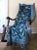 William Morris Arts and Crafts Style "Tree of Birds" in Teal Jacquard Woven Throw Blanket For Sale - Image 4 of 11