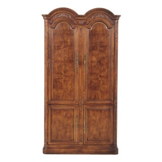 Henredon Walnut Louis XV Armoire Wardrobe For Sale