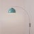 Mid-Century Modern 1960s Morelli Half Dome Arc Wall Sconce - Pool Blue Shade, Modern Satin Nickel, White Steel Shade For Sale - Image 3 of 7