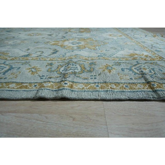 12x15 Gray Hand-Knotted Wool Framed Rosettes Geometric Modern Carpet Rug For Sale In New York - Image 6 of 10