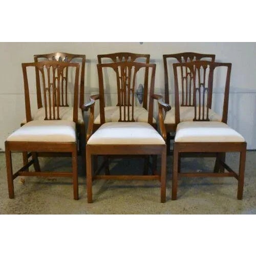Mid 20th Century Set of 6 Biggs Kittinger Chippendale Mahogany Dining Chairs For Sale - Image 10 of 10