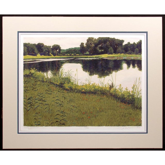 Paper Gordon Mortensen "Early June" Hand Signed Limited Edition Woodcut Art 1985 For Sale - Image 7 of 7