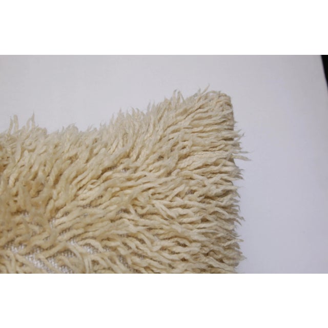 Naturel Sheep Wool Rug Pillow Cover For Sale - Image 10 of 13