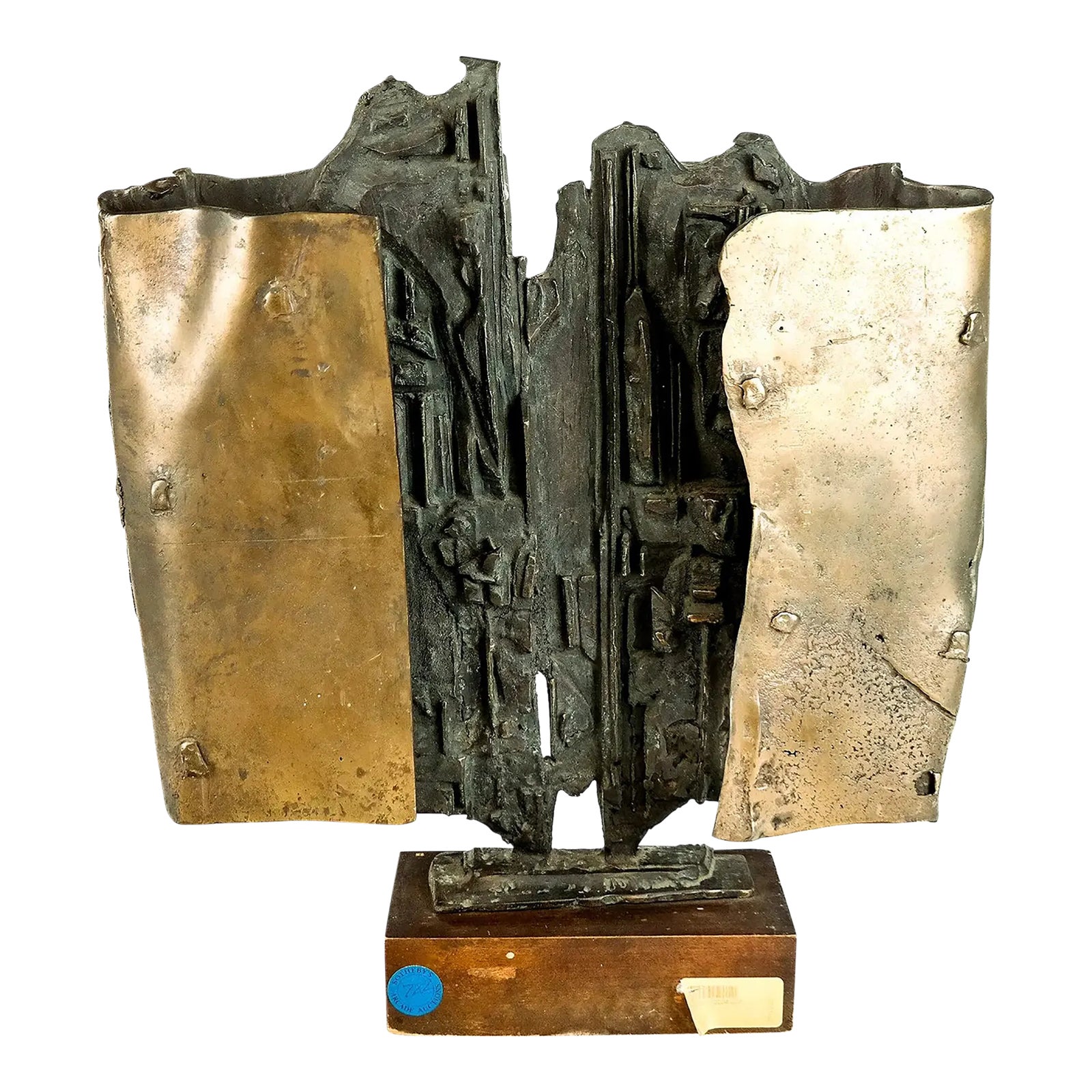1960s j.b. Thompson Brutalist Bronze Sculpture | Chairish