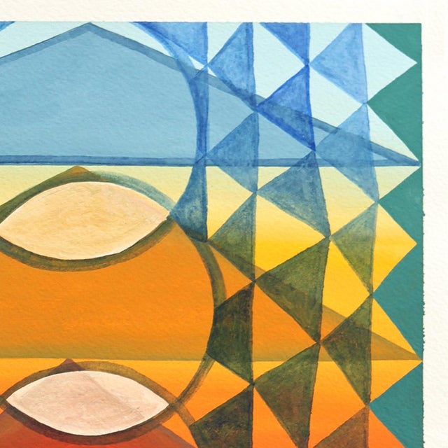 Abstract Untitled (Ppr441) - Surrealist Color Drenched Abstract Mixed Media Original Artwork by Max Manning For Sale - Image 3 of 6