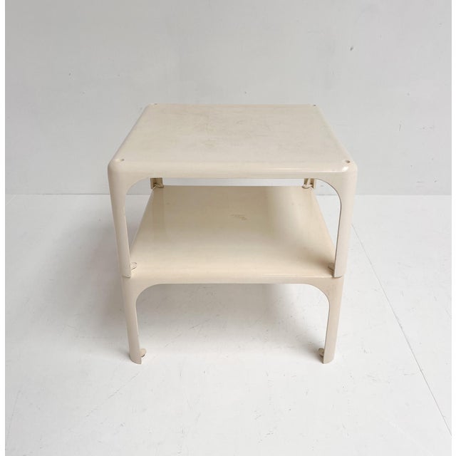 An iconic Italian design object! This is the Demetrio 45 side table by Artemide from the 1960s. The Space Age-style tables...