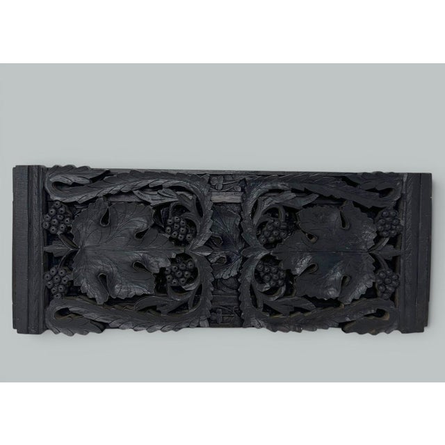 Absolutely stunning hand carved Swiss Black Forest very dark brown possibly Walnut wood (sometimes confused with Irish Bog...