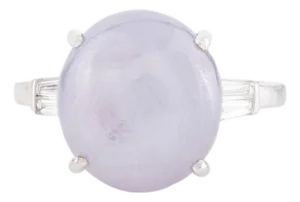 8.5ct Cabochon Star Sapphire & Baguette Diamond Cocktail Ring Size 6.5 in 14k Gold