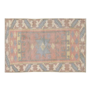 Vintage Turkish Anatolian Hand Knotted Wool Rug, 2'1''x3'3'' For Sale