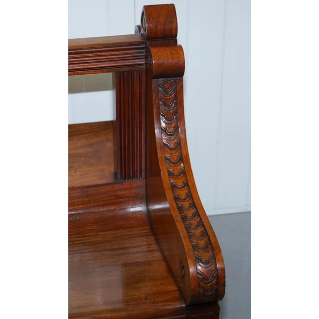 Gold Victorian Gothic Walnut Double-Sided Museum Gallery Pew Bench For Sale - Image 8 of 18