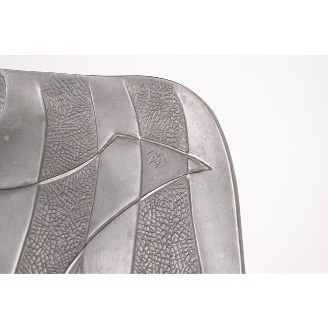 Mid-Century Modern Pewter Trinket Tray by Eva Herbiet & Freddy Wybaux, 1950s For Sale - Image 3 of 7