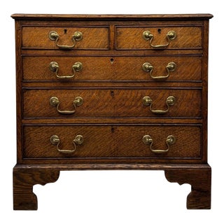 Antique Georgian Style Oak Chest of Drawers For Sale