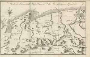 Antique Map of the Environs of Cap-Français, Saint-Domingue, c.1760