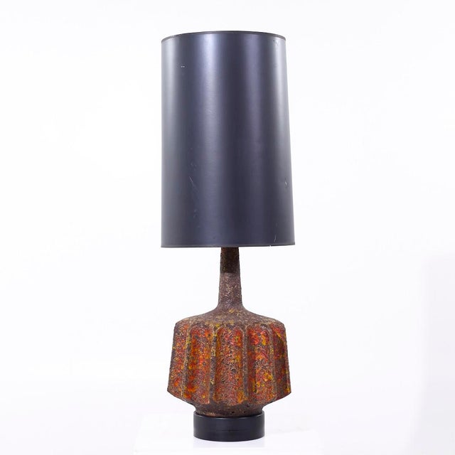Mid Century Lava Glaze Table Lamp This lamp measures: 14 wide x 14 deep x 44 inches high ABOUT PHOTOS: We take our photos...