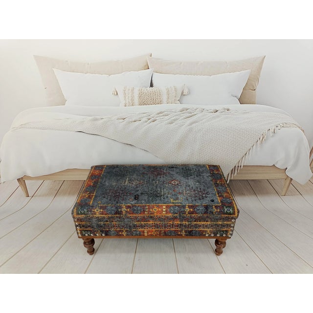 Gray Rug Upholstered Bench With Storage Chairish