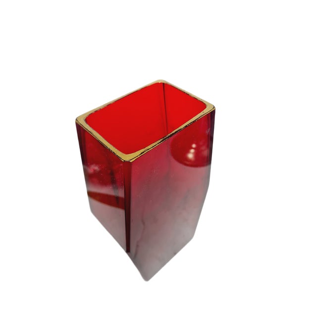 1930s Art Deco Glass Vase by Joseph Hoffmann from Moser, Czechoslovakia, 1930s For Sale - Image 5 of 18