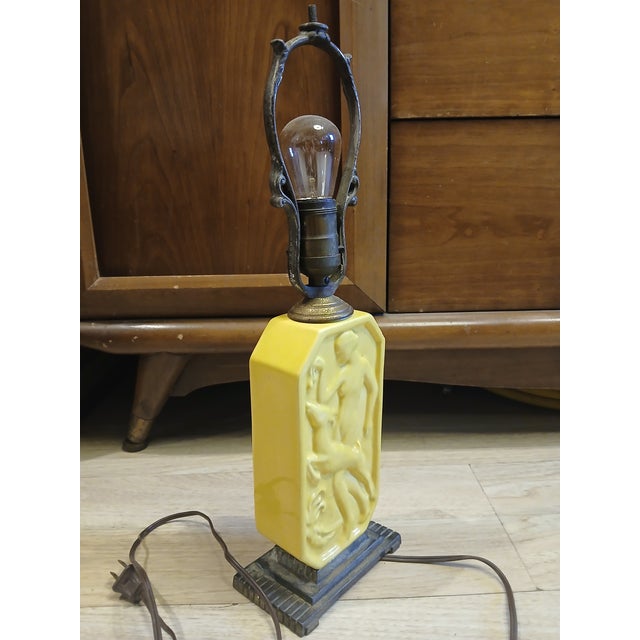 Antique Muncie Pottery Art-Deco Table Lamp For Sale - Image 15 of 17