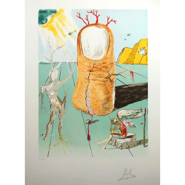 "The Thumb" -Vision of the Angle of Cap Creus. Unframed cooperative lithograph by modern master Salvador Dali. This piece...