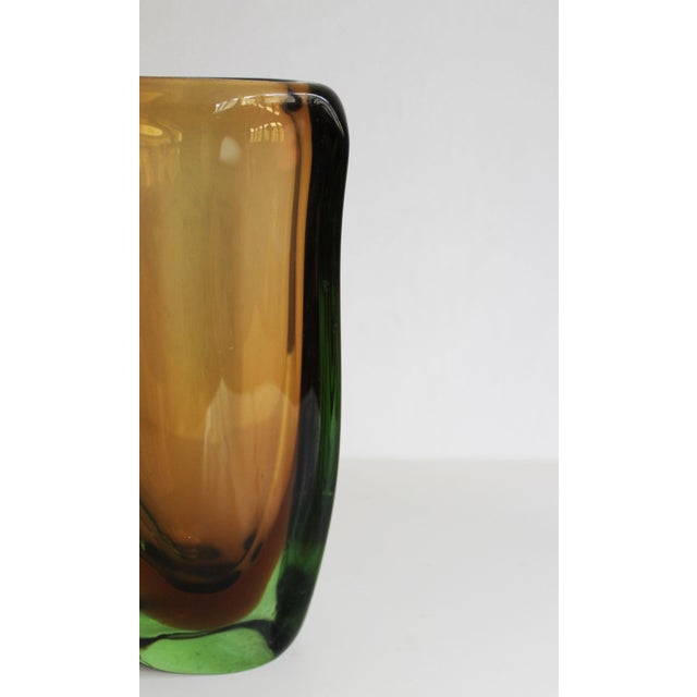 Brown Pattern No. 54181 Elegance Sommerso Vase by Jaroslav Beranek for Skrdlovice, 1954 For Sale - Image 8 of 10