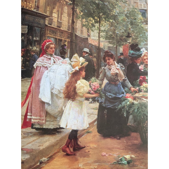 Traditional 1990s “Rue Royale” Louis Marie De Schryver Fine Art Print Litho Rosenstiel’s Holland 48”x 34” For Sale - Image 3 of 10