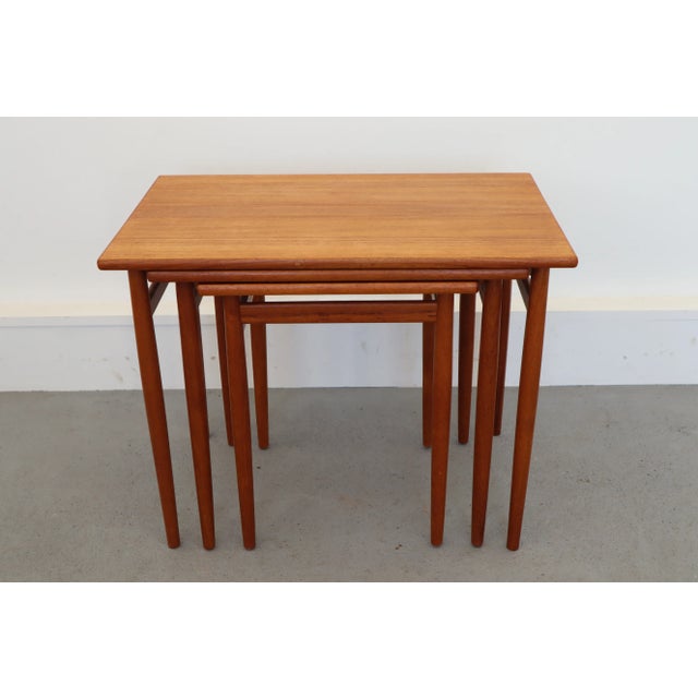 Mid-Century Teak Nesting Tables, 1960s, Set of 3 For Sale - Image 12 of 12