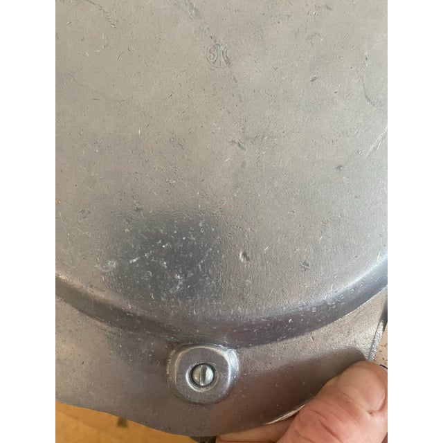 Vintage Pewter Wall Plate Candle Holder For Sale - Image 4 of 6