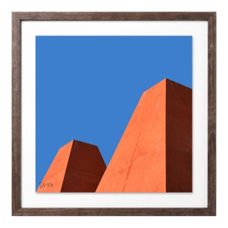 “Cascais 07” Giclee Archival Pigment Print 24x24 Framed in Walnut For Sale