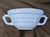 Blue Vintage 1940s Hazel-Atlas "Moderntone" Platonite Pastel Handled Cream Soup Bowls - Yellow & Blue Set of 4 For Sale - Image 8 of 8