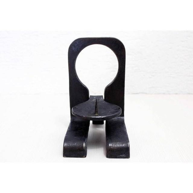 Brutalist Iron Candleholder, 1970s For Sale - Image 11 of 11