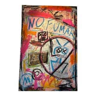 Dominic Massaro Original “No Fumar” Street Art Painting, 36 X 24 In. For Sale