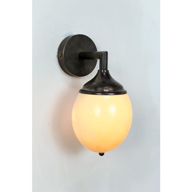 Not Yet Made - Made To Order Ostrich Egg Cast Brass Arm Sconce For Sale - Image 5 of 11