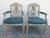 Pair of antique French crusty painted bergere armchairs, c.1850 These chairs could tell quite the story with their...