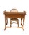 1950s MCM Natural Rattan Bamboo Writing Desk Table & Chair Set For Sale - Image 4 of 7