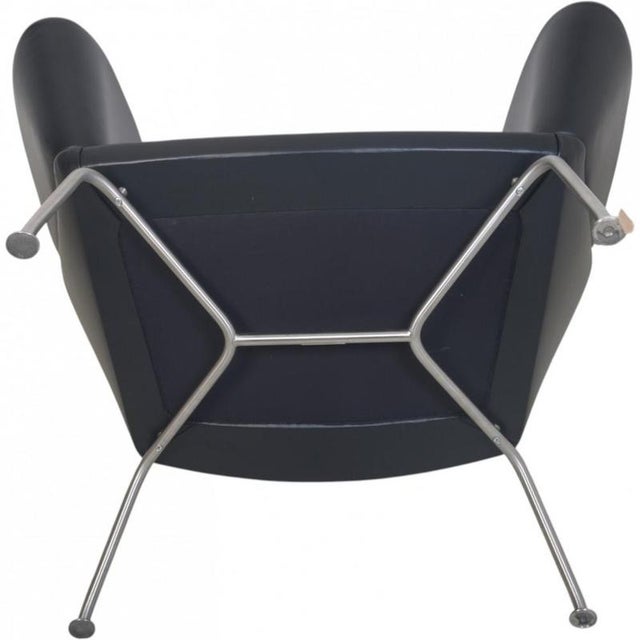 CH468 Oculus Chair in Black Classic Leather by Hans Wegner, 2000s For Sale - Image 15 of 17
