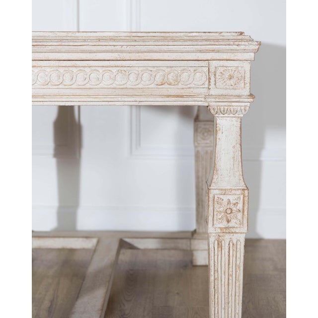 Early 19th Century Swedish Gustavian Painted Console Table For Sale - Image 12 of 12