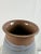 Vintage Handmade Pottery Vase With Blue & Earth-Tone Swirl Glaze For Sale - Image 11 of 12