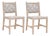Costa Taupe White Rope Mahogany Dining Chair Set of 2 by Essentials for Living For Sale