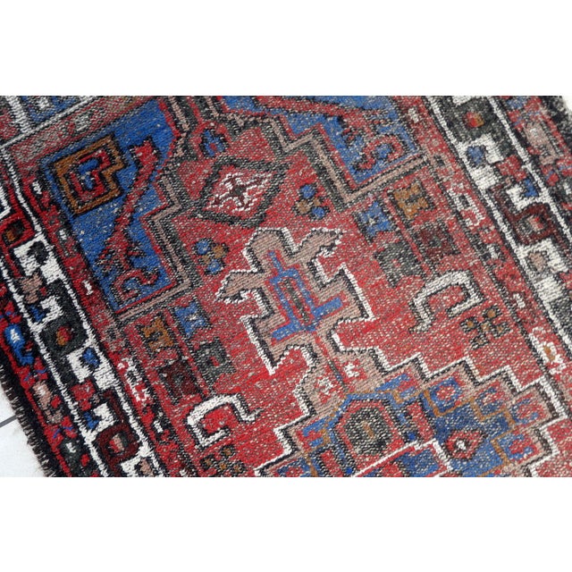 Olive 1970s, Handmade Vintage Persian Hamadan Distressed Rug 3.3' X 6.4' For Sale - Image 8 of 11