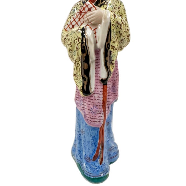 Chinese Early 20th Century Antique Chinese Famille Rose Porcelain Figurine - Court Lady For Sale - Image 3 of 12