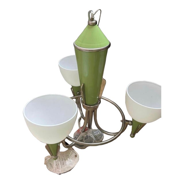 Retro Atomic 3-Light Chandelier For Sale