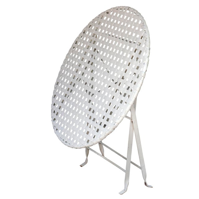 Antique Folding Garden Table W/Iron Lattice Top For Sale In Los Angeles - Image 6 of 8