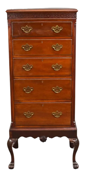 Antique Mahogany Chest on Stand, 1900s