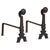 Pair of French Wrought-Iron Andirons, 1930s For Sale