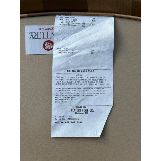 Gold Set of 4 Century Furniture Chanel Back Swivel Chairs For Sale - Image 8 of 8