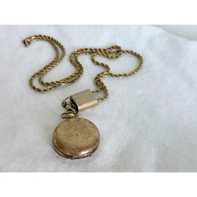 1900 - 1909 Late Victorian Gold Filled Guard Chain With Illinois Hunter Case Pocket Watch, C. 1890–1900 For Sale - Image 5 of 14