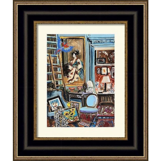 2020s Original Artwork Interior Scene Painting "The Eclectic Collector" by Shann Spishak For Sale - Image 5 of 5