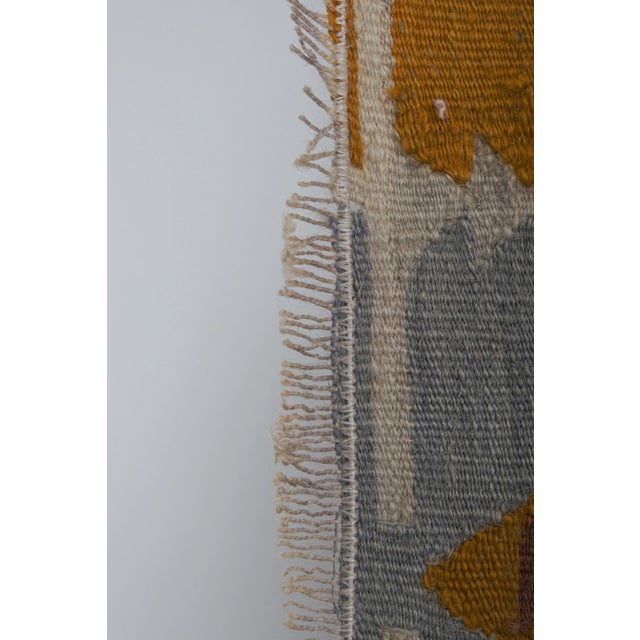Vintage Pastel Geometric Kilim Rug 4'11'' X 11'11'' For Sale - Image 11 of 13